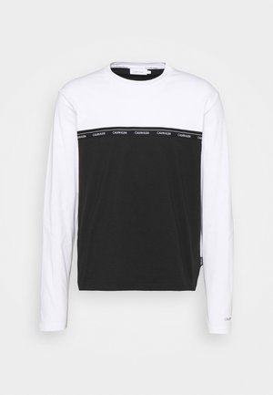 LOGO STRIPE LONG SLEEVE - Langærmede T-shirts - colorblock bright white/black