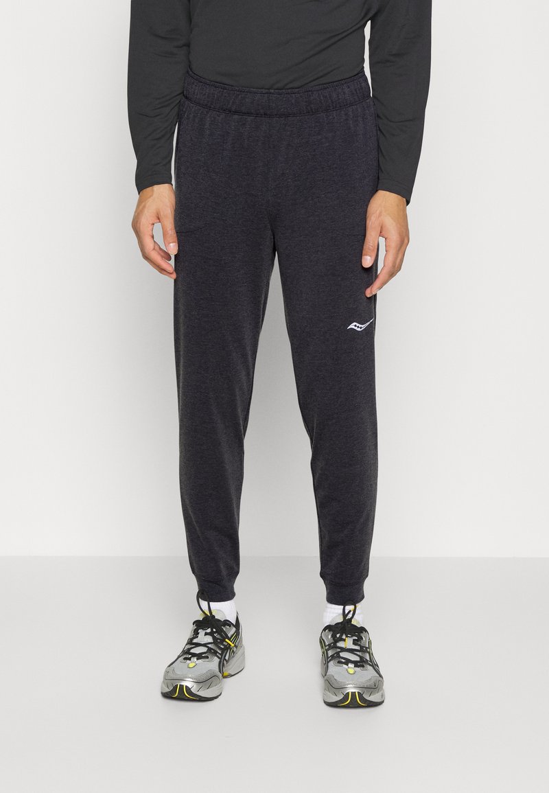 Saucony BOSTON PANT Tracksuit bottoms black heather/black Zalando