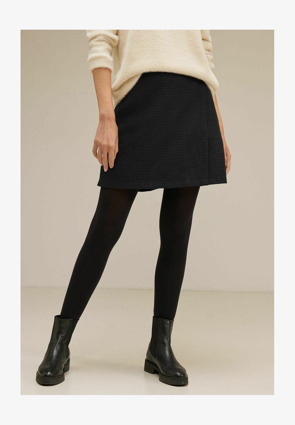 Pantaloni Donna Street One In Tessuto Bouclé - Vita Alta, Gamba Dritta, Mix Cotone, Casual