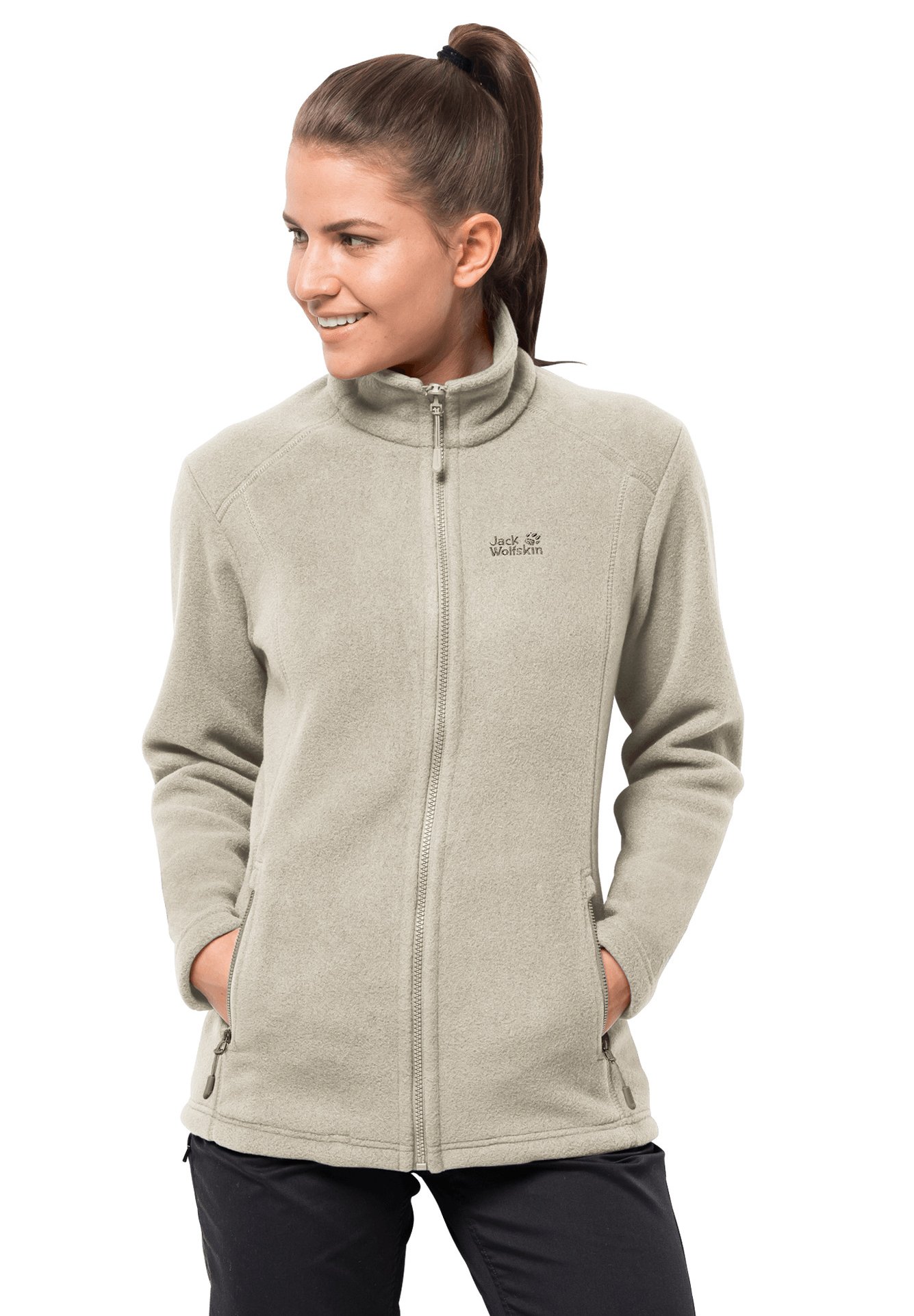 Jack Wolfskin Midnight Moon Fleecejacke White Sand Offwhite Zalando De