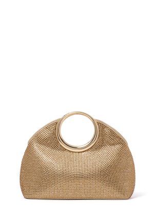 RACHEL ROUND HANDLE SPARKLE CLUTCH - Sac à main - gold-coloured