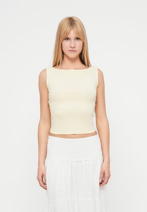 SLASH NECK TANK - Top - yellow