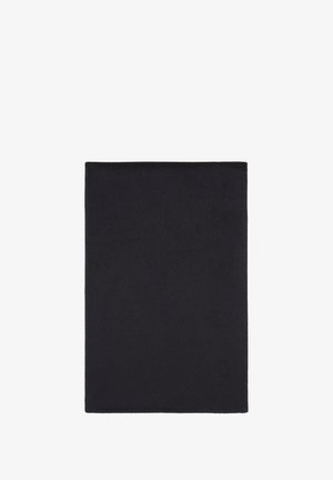 Schwarze Stoffmappe mit glatter Textur, rechteckiger Form und dezentem Branding in der unteren Ecke. Keine sichtbaren Hardware-Elemente oder Akzente.