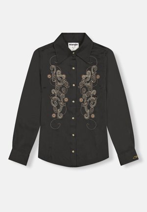 Wrangler WRANGLER X LAINEY WILSON SATIN SHIRT - Nööpidega pluus - black