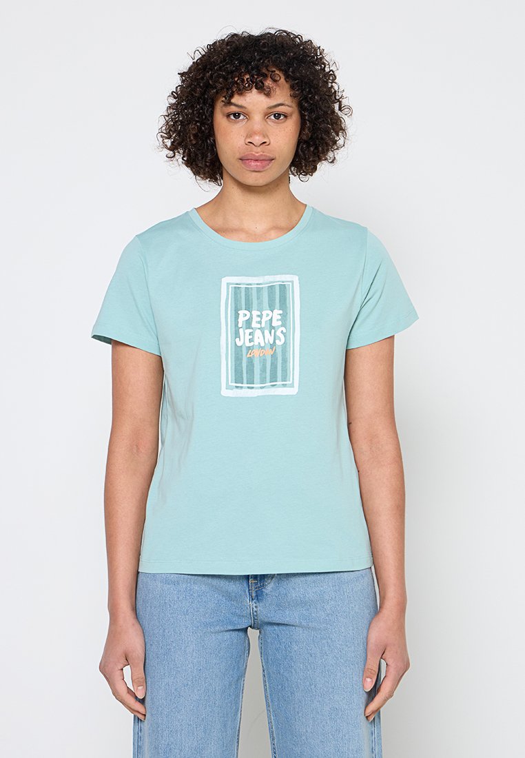 Pepe Jeans T-shirt print lichtblauw