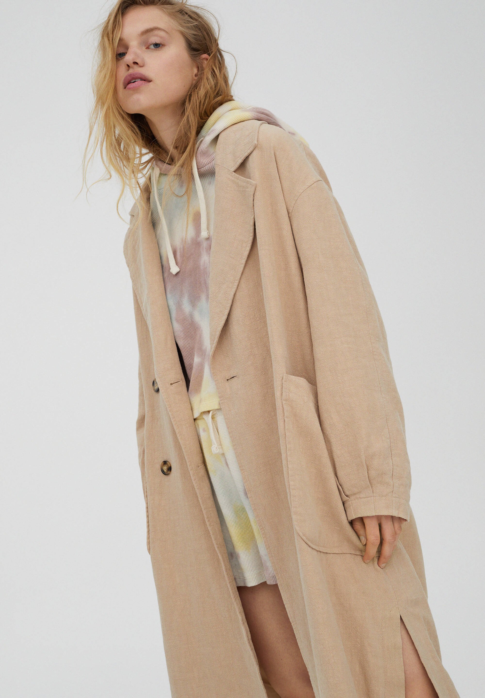 pull and bear trench coat