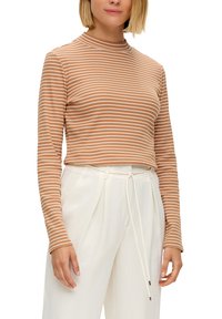 s.Oliver BLACK LABEL AUS STRETCH - Langarmshirt - beige