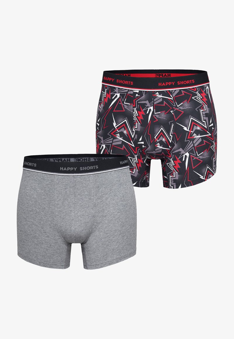 Happy Shorts 2PACK SOLIDS - Boxer aderenti - grey