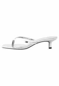 SIGNATURE  TOE POST REGULAR FIT - Sandales tongs - silver