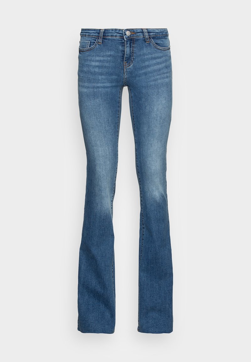 Noisy May Tall Flared Jeans blauw denim/bluedenim