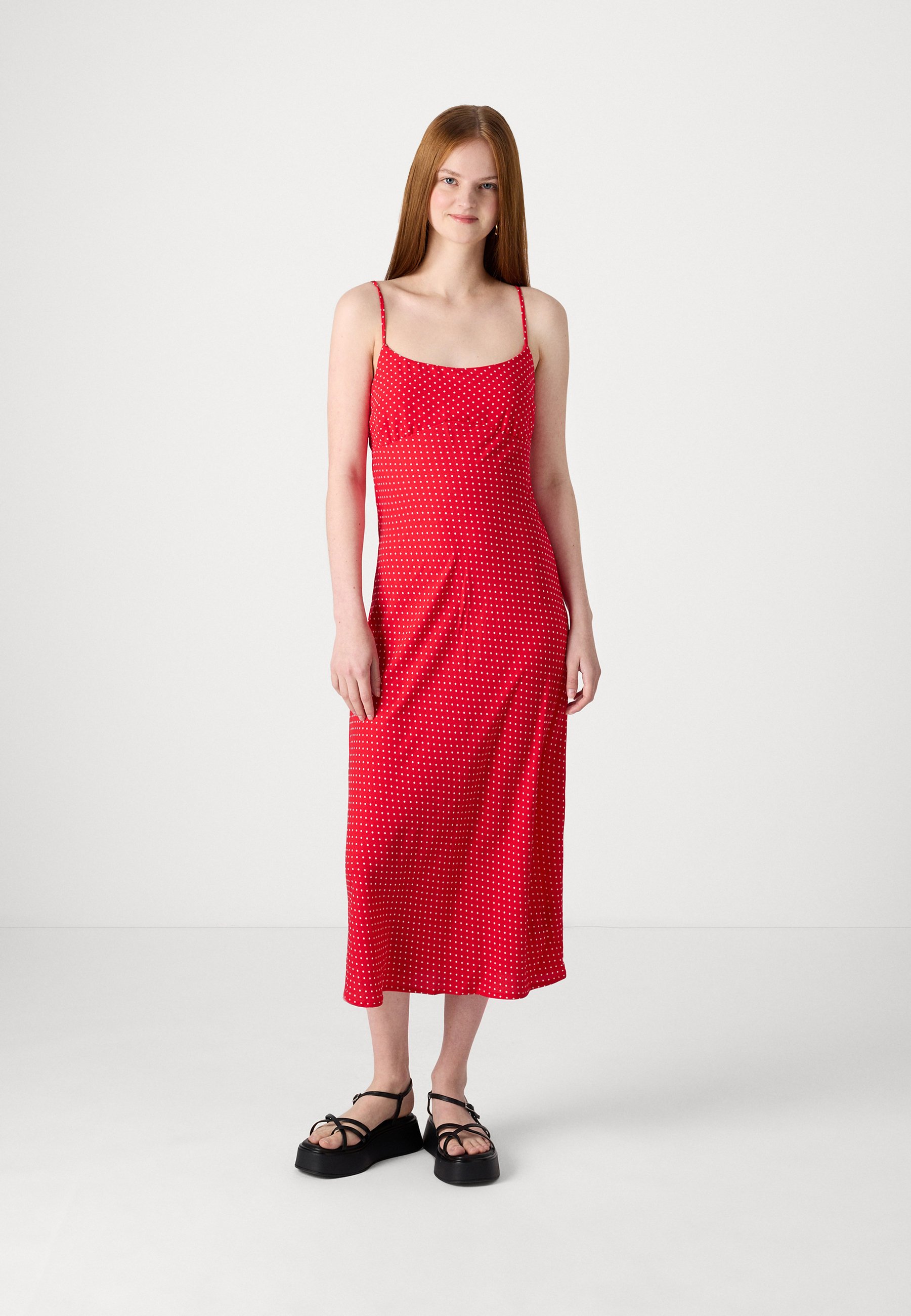 knee length dresses for ladies Hollister Womens Red Plaid Polyester Slip Dress Size S Round Neck Pull   Preworn