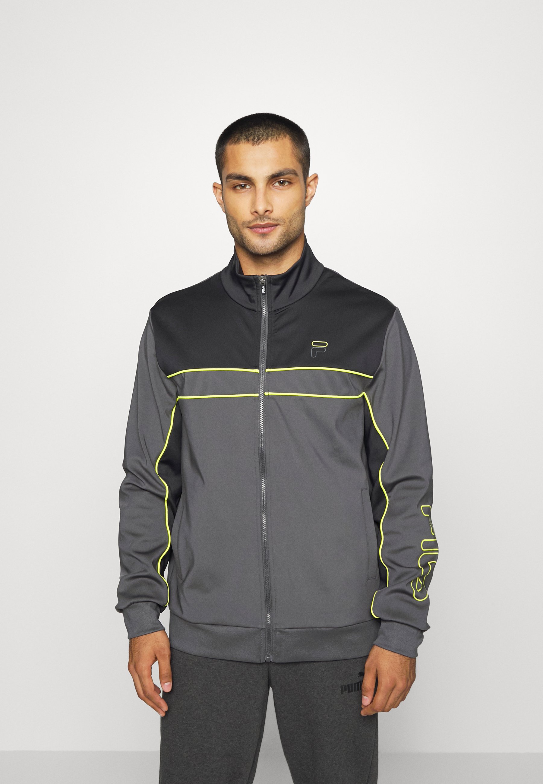 grey fila jacket