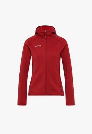 Mammut, ACONCAGUA ML HOODED JACKET WOMEN - Felpa con zip - dark mammut red