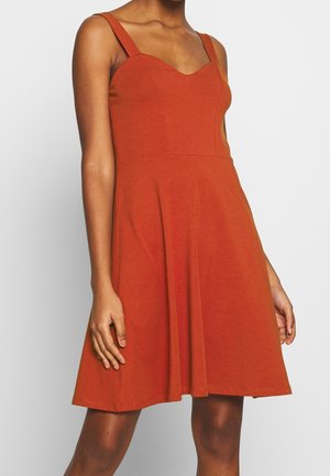 Pieces Vestito di maglina - dark red