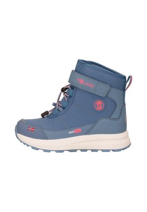 TROLLKIDS, KIDS HELGELAND ANTI SLIP UNISEX - Обувки за туризъм - shadow blue/pink salmon