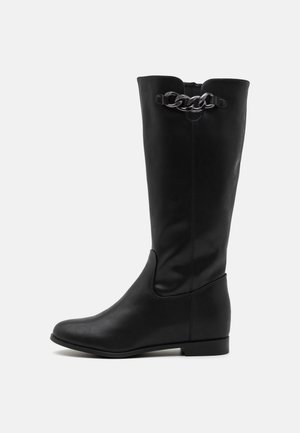 Laarzen met sleehak - black