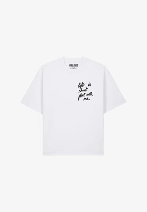Mira Paris, SUPERHEAVY BOXY TEE - T-Shirt print - white