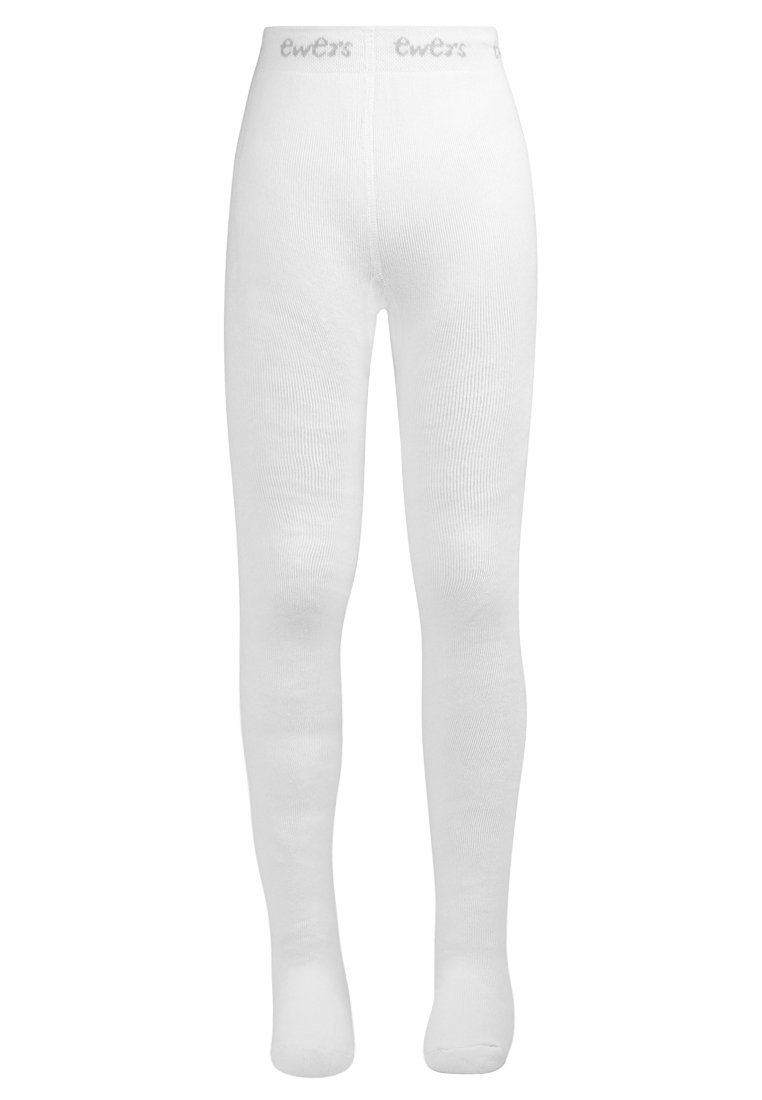 Collant bianchi in maglia con una texture liscia e una vita elastica, con il nome del marchio "ewers" in grigio chiaro. Adatti per diversi outfit.