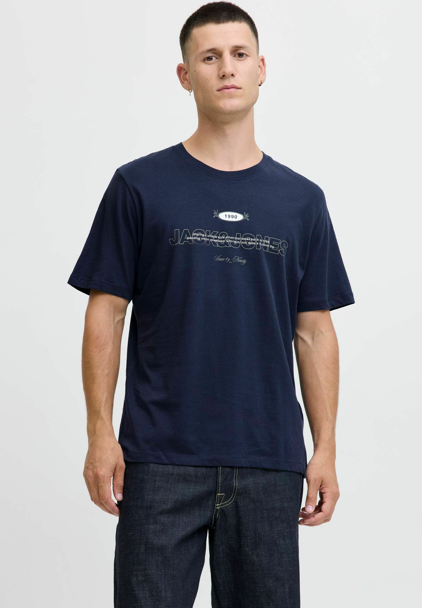 Jack Jones GEDRUCKT Camiseta estampada navy blazer/azul