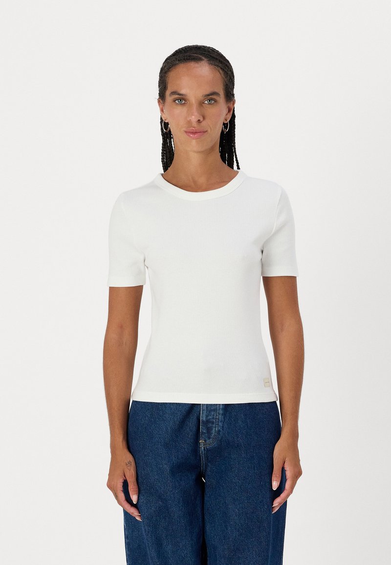 Calvin Klein Jeans LABEL FITTED TEE - Tricou basic - bright white