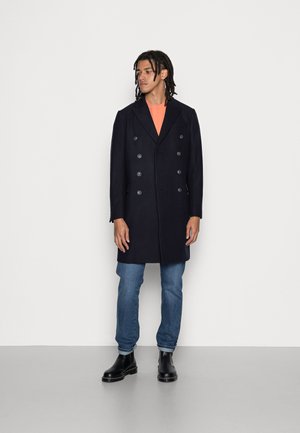 LONG PEA COAT - Classic coat - dark blue