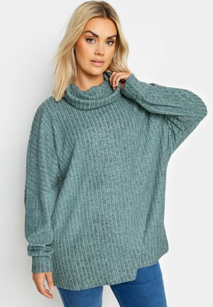 SOFT TOUCH TURTLE NECK  - Stickad tröja - blue