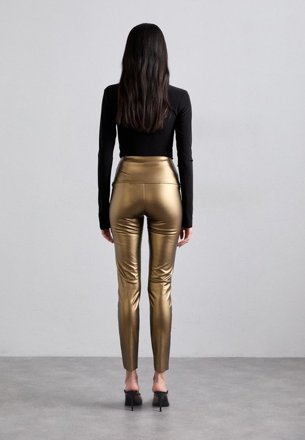 LONG - Leggings - Trousers - metallic bronze3