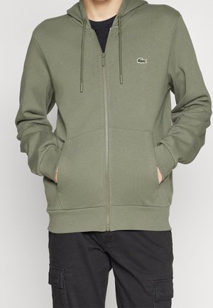 Felpa con zip - khaki