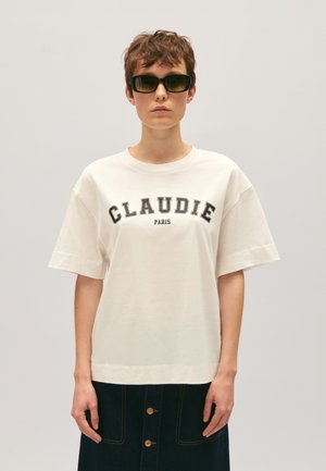 T-SHIRT MANCHES COURTES CLAUDIE PARIS - Nyomott mintás póló - ecru