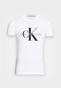 CORE MONOGRAM SLIM TEE - Print T-shirt - bright white