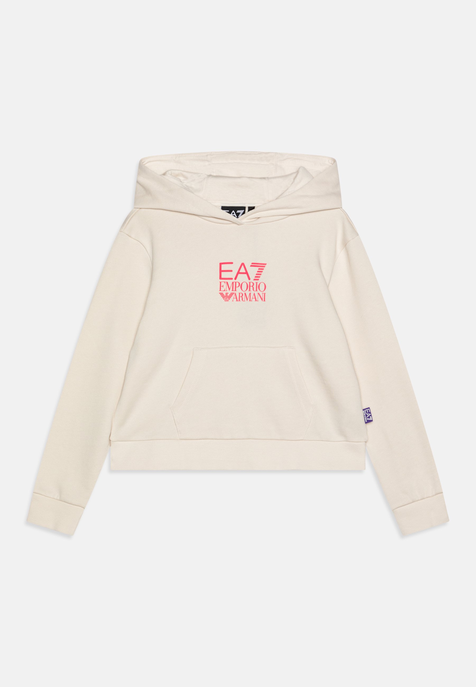 EA7 Emporio Armani FELPA Hoodie white sand/off-white Zalando