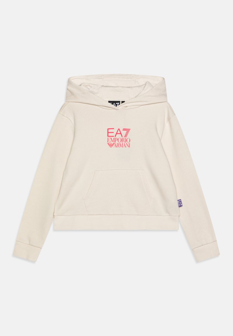 EA7 Emporio Armani FELPA - Sweat à capuche - white sand