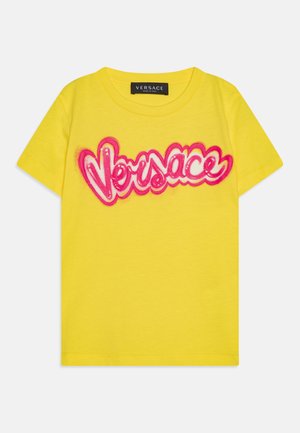 Versace LOGO UNISEX - T-Shirt print - giallo/fuxia