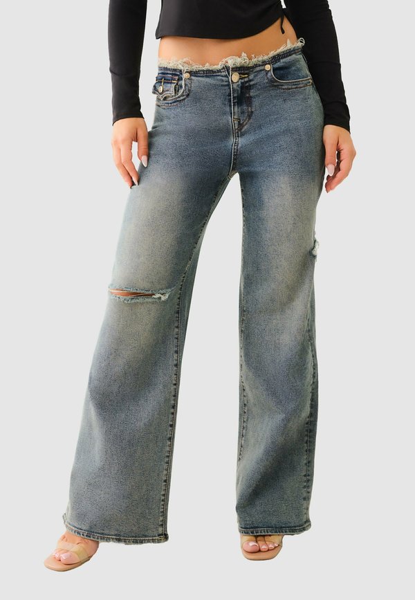 Flared Jeans - medium vintage w destroy