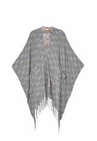 LIU JO PONCHO WITH JACQUARD LOGO - Mantella - grey