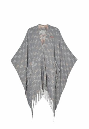 LIU JO PONCHO WITH JACQUARD LOGO - Mantella - grey