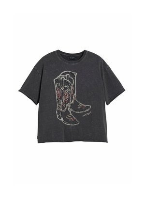 Desigual COWBOY BOOTS  - Nyomott mintás póló - multi-coloured