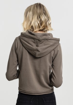 CROPPED TERRY HOODY - Hættetrøje - army green