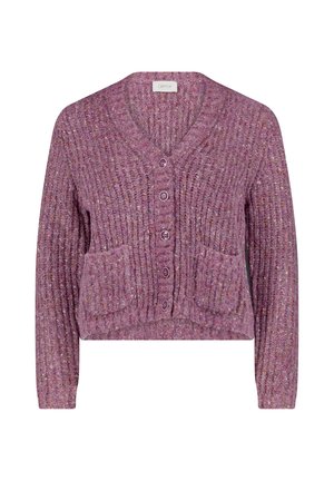 Cartoon, CARTOON MIT V-AUSSCHNITT STRICK-CARDIGAN - Gilet - dark purple melange