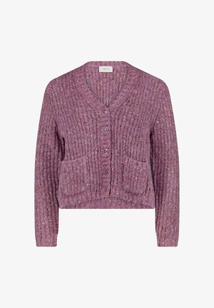 Cartoon, CARTOON MIT V-AUSSCHNITT STRICK-CARDIGAN - Gilet - dark purple melange