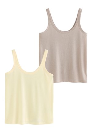Next, REGULAR FIT - SCOOP NECK VESTS 2 PACK. - Top - chocolate nude