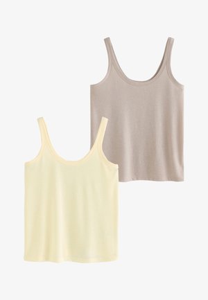 Next, REGULAR FIT - SCOOP NECK VESTS 2 PACK. - Débardeur - chocolate nude