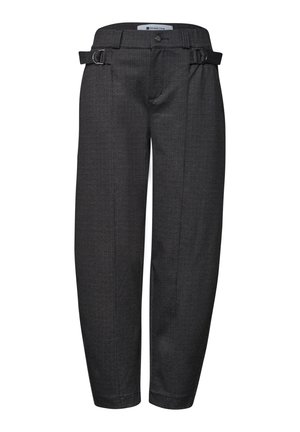 Street One, BARREL LEG HOSE MIT SCHNALLENDETAIL - Pantalon classique - black coffee
