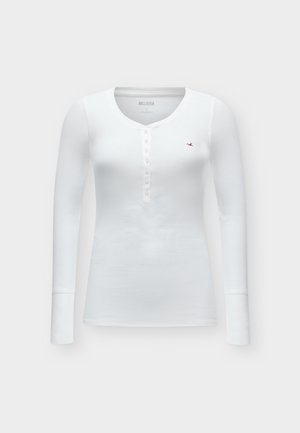 Hollister Co., HENLEY  - Блуза с дълги ръкави - white