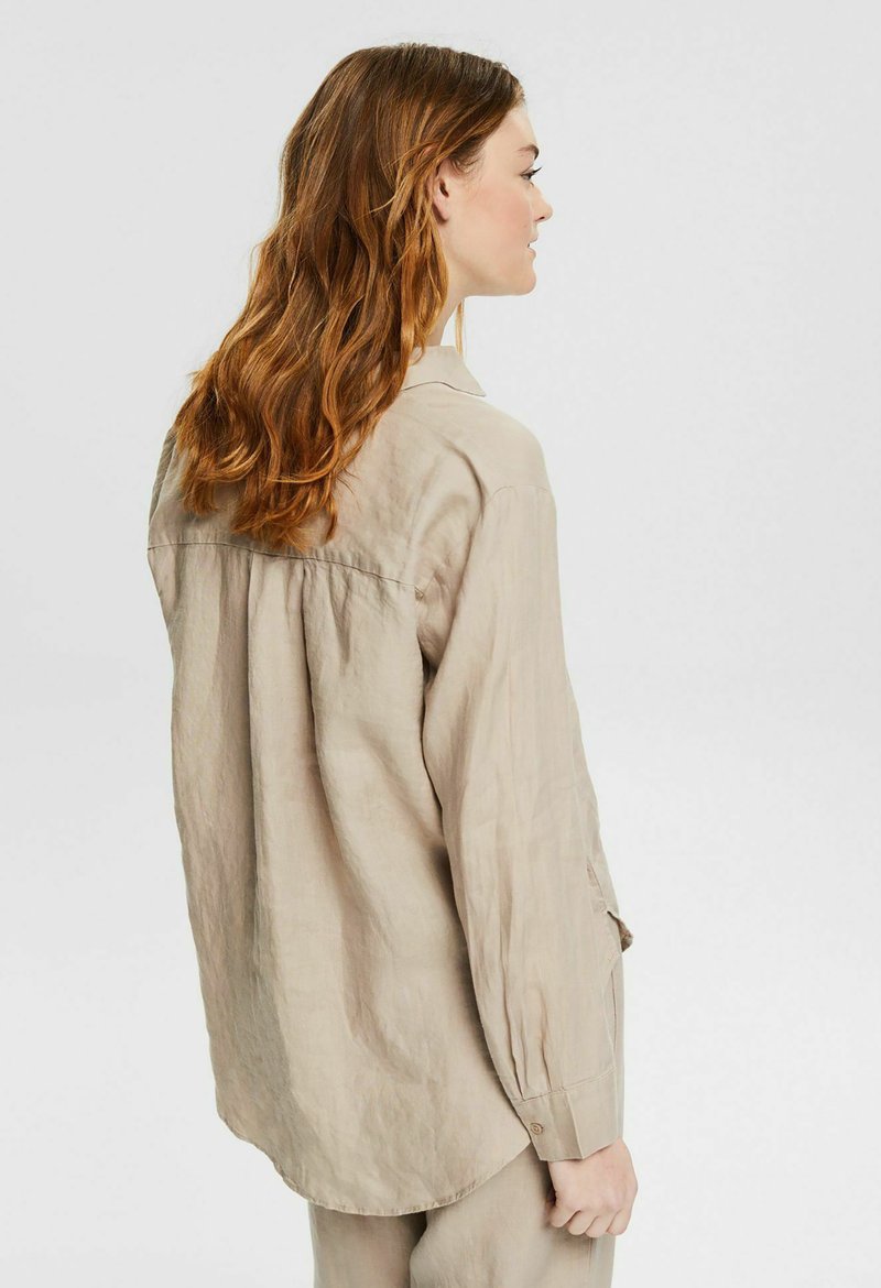 Damen Hemdblusen | Esprit Collection BLOUSE Tunika light taupe/taupe - SD93625 Damen Hemdblusen | Esprit Collection BLOUSE Tunika light taupe/taupe - SD93625