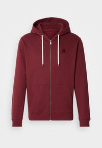 Scotch & Soda LOGO BADGE FULL ZIP THROUGH HOODIE - Hoodie - bordeaux