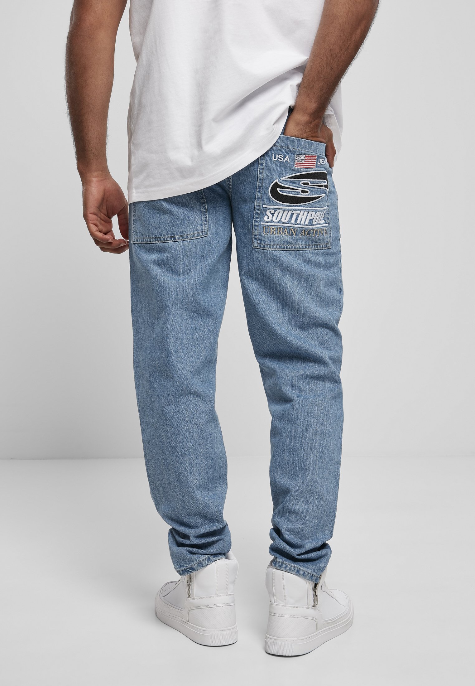 Southpole Straight leg jeans - mid blue 