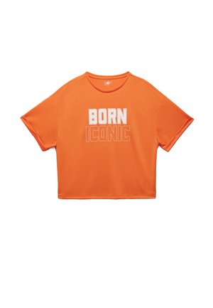 T-shirt med print - orange