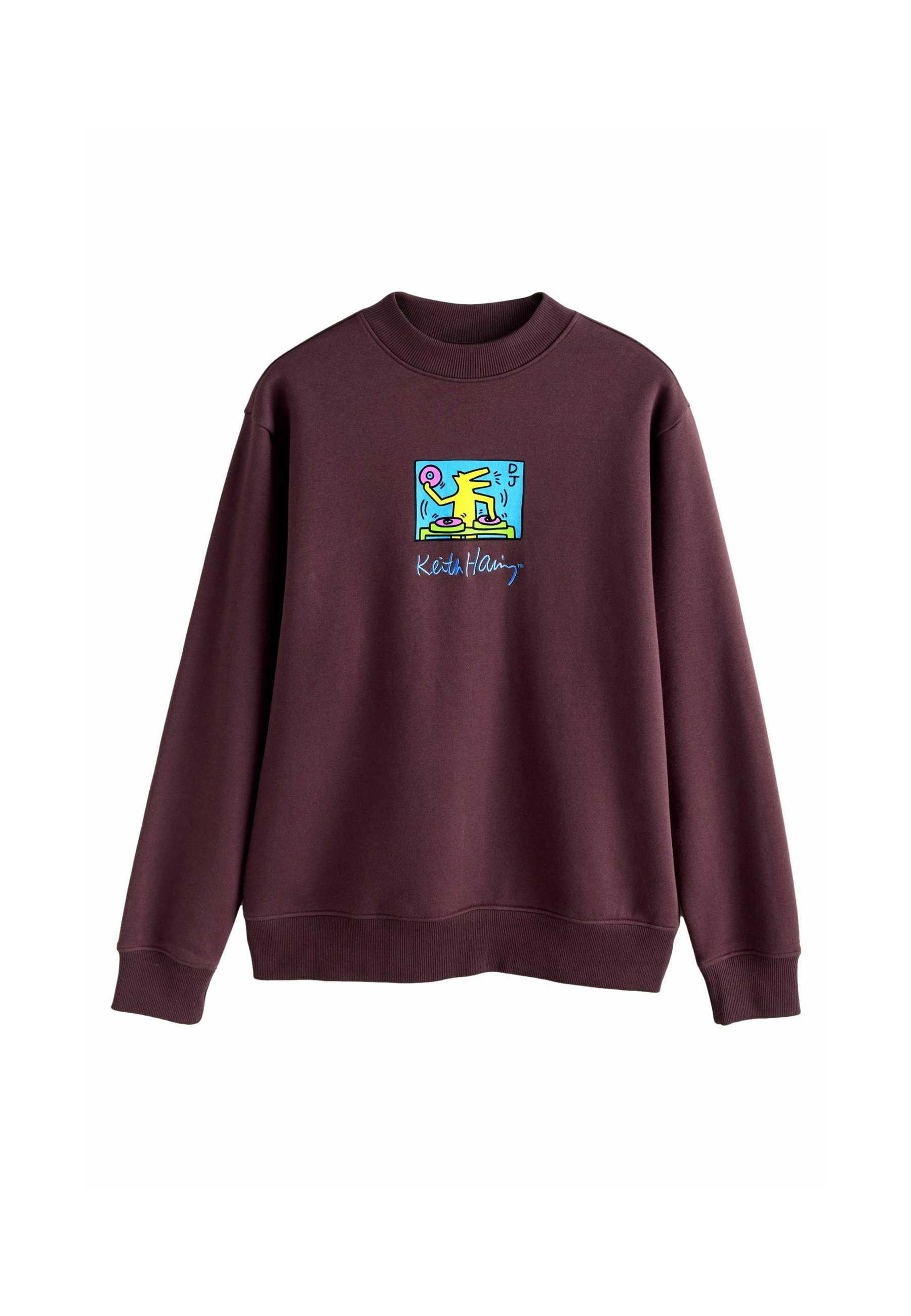 Next REGULAR FIT KEITH HARING CREW Sweatshirt burgundy red