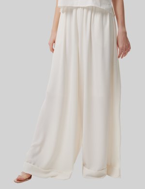 WIDE  - Stoffhose - white